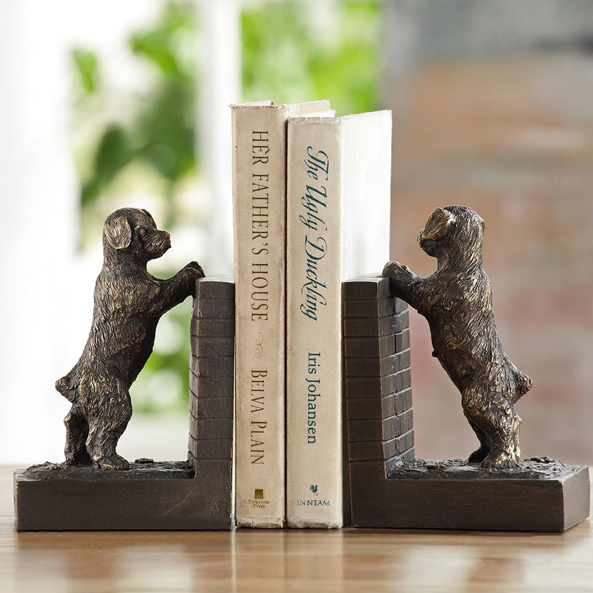 Perky Peeking Puppy Bookends By SPI Home | Bookends | Modishstore
