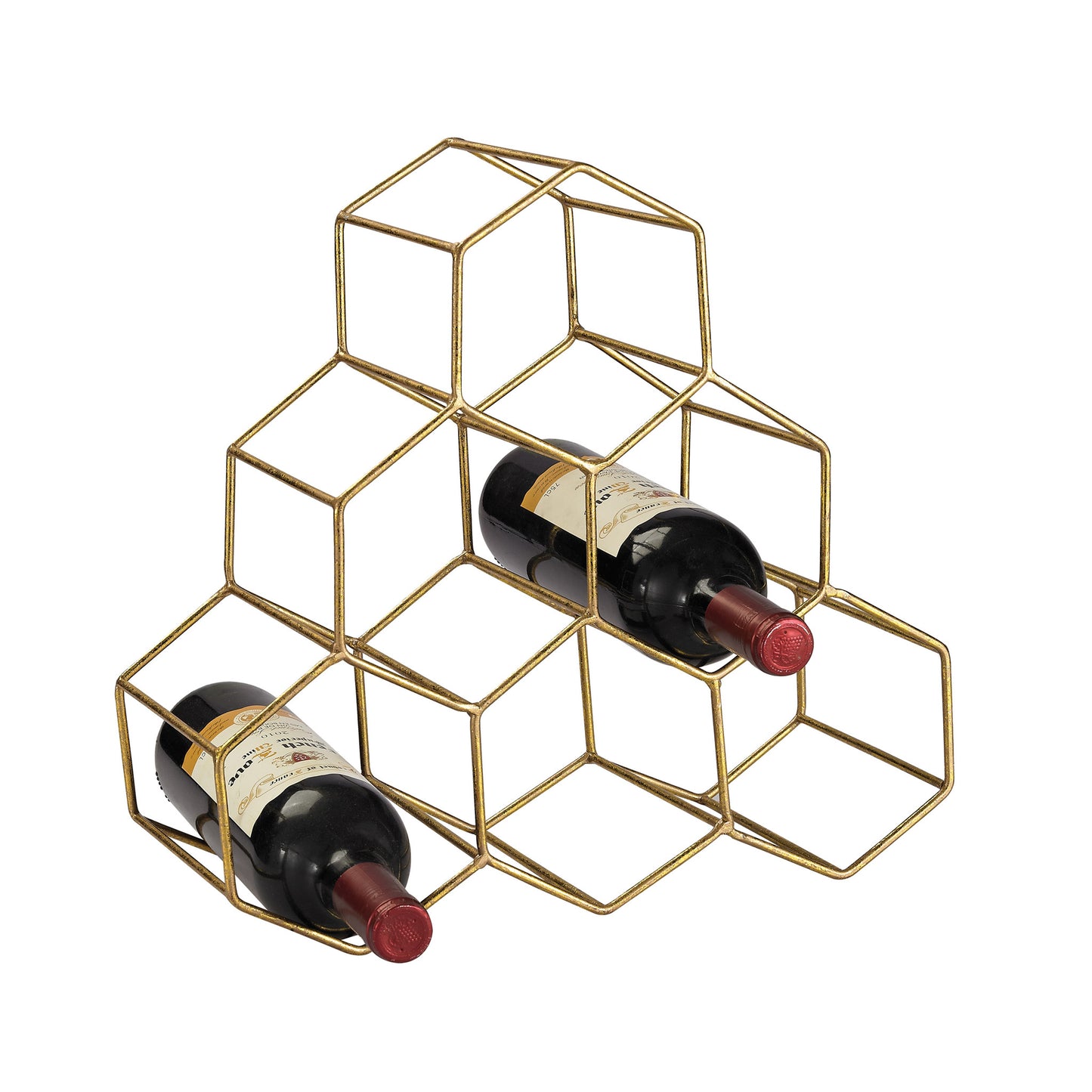 Sterling Industries Angular Study Hexagonal Wine Rack | Modishstore | Wine Racks