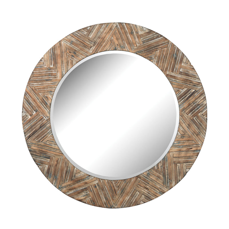 Dimond Home Large Round Wood Mirror | Modishstore | Mirrors