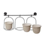 Meliora Ceramic Neutral Glaze Matte 3 Pots on Hanger- By Accent Decor- Set of 3 | Planters, Troughs & Cachepots | Modishstore - 3