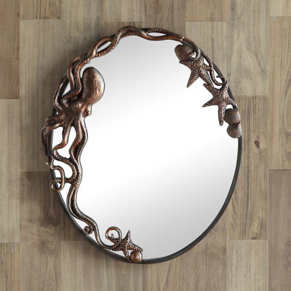 Octopus Oval Wall Mirror By SPI Home | Mirrors | Modishstore