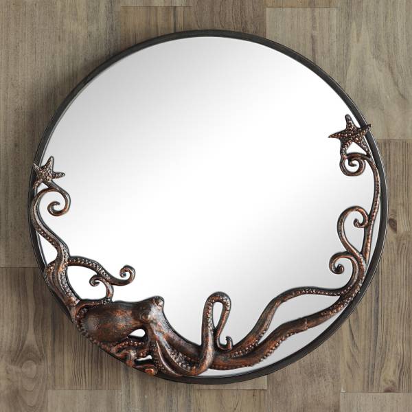 Octopus Round Wall Mirror By SPI Home | Mirrors | Modishstore