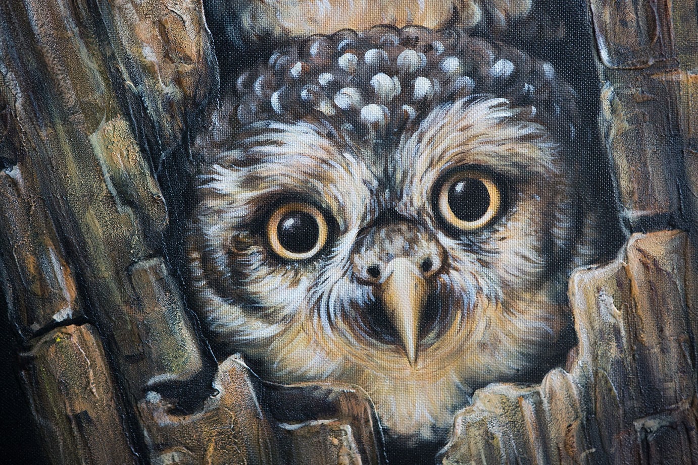 Garden Age Supply Oil Painting - Owls Set of 2 | Wall Art | Modishstore-2