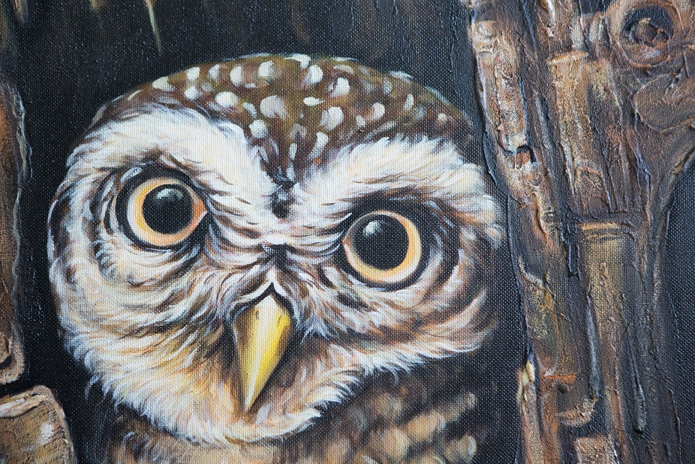 Garden Age Supply Oil Painting - Owls Set of 2 | Wall Art | Modishstore-3