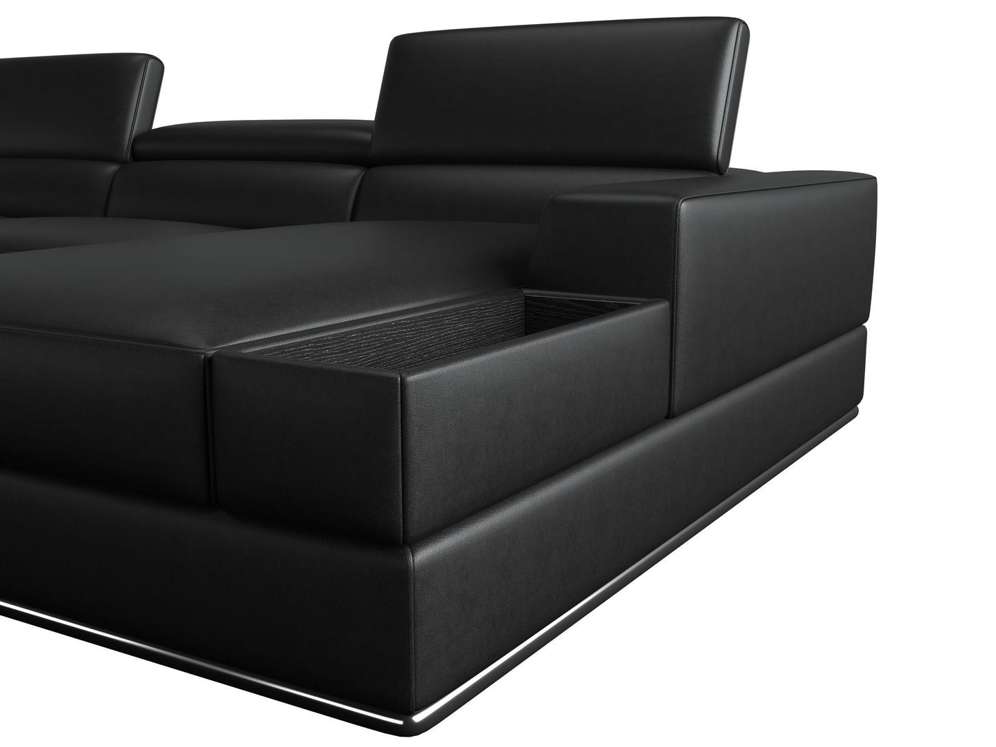 Divani Casa Pella - Modern Bonded Leather Sectional Sofa-4