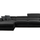Divani Casa Pella Mini Modern Black Leather Sectional Sofa | Sofas | Modishstore - 2