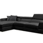 Divani Casa Pella Mini Modern Black Leather Sectional Sofa | Sofas | Modishstore - 3