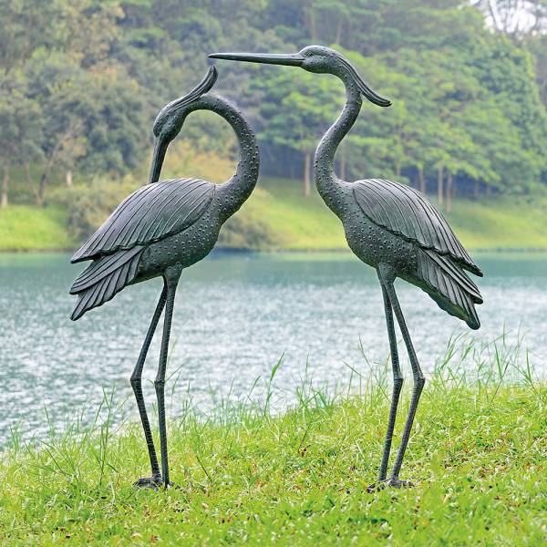 Marshland Royals Garden Sculptures Pair Set of 2 By SPI Home | Garden Sculptures & Statues | Modishstore