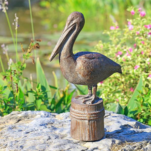 Feathered Fisherman Garden Sculpture By SPI Home | Garden Sculptures & Statues | Modishstore-2