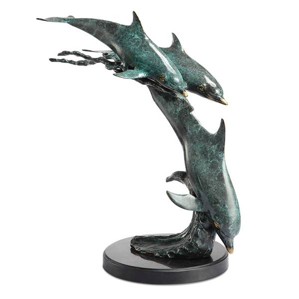 Dolphin Trio on Wave By SPI Home | Home Accents | Modishstore-3