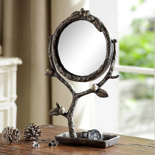 Pinecone and Branch Vanity Mirror By SPI Home | Mirrors | Modishstore