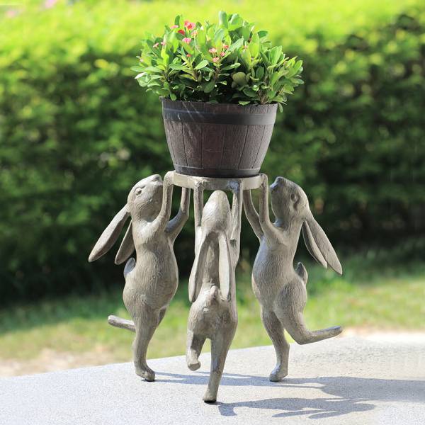 Rabbit Triplets Planter Holder By SPI Home | Outdoor Planters, Troughs & Cachepots | Modishstore-2
