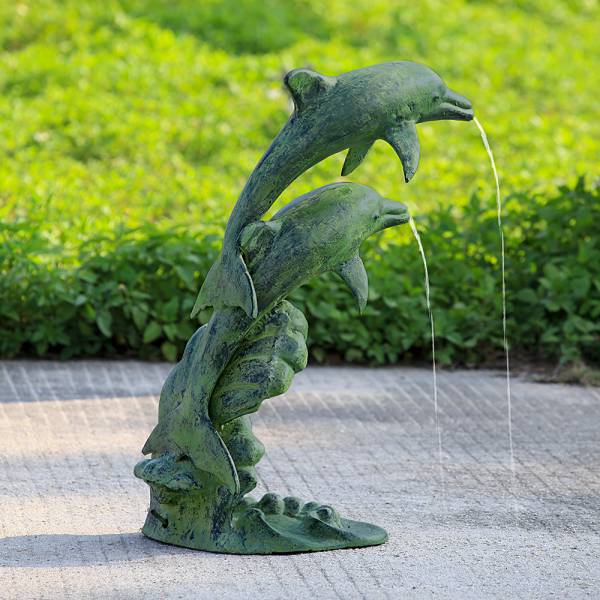 Leaping Dolphins Garden Spitter By SPI Home | Outdoor Decor | Modishstore-3