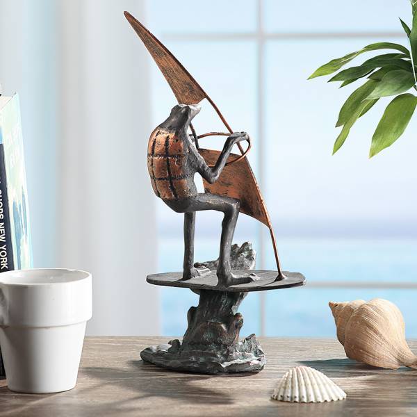 Wave Catching Surfer Frog By SPI Home | Home Accents | Modishstore