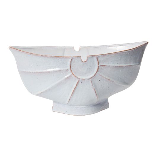 Limassol Boat Shaped White Glazed Ceramic Planter/ bowl By Accent Decor | Decorative Bowls | Modishstore - 6