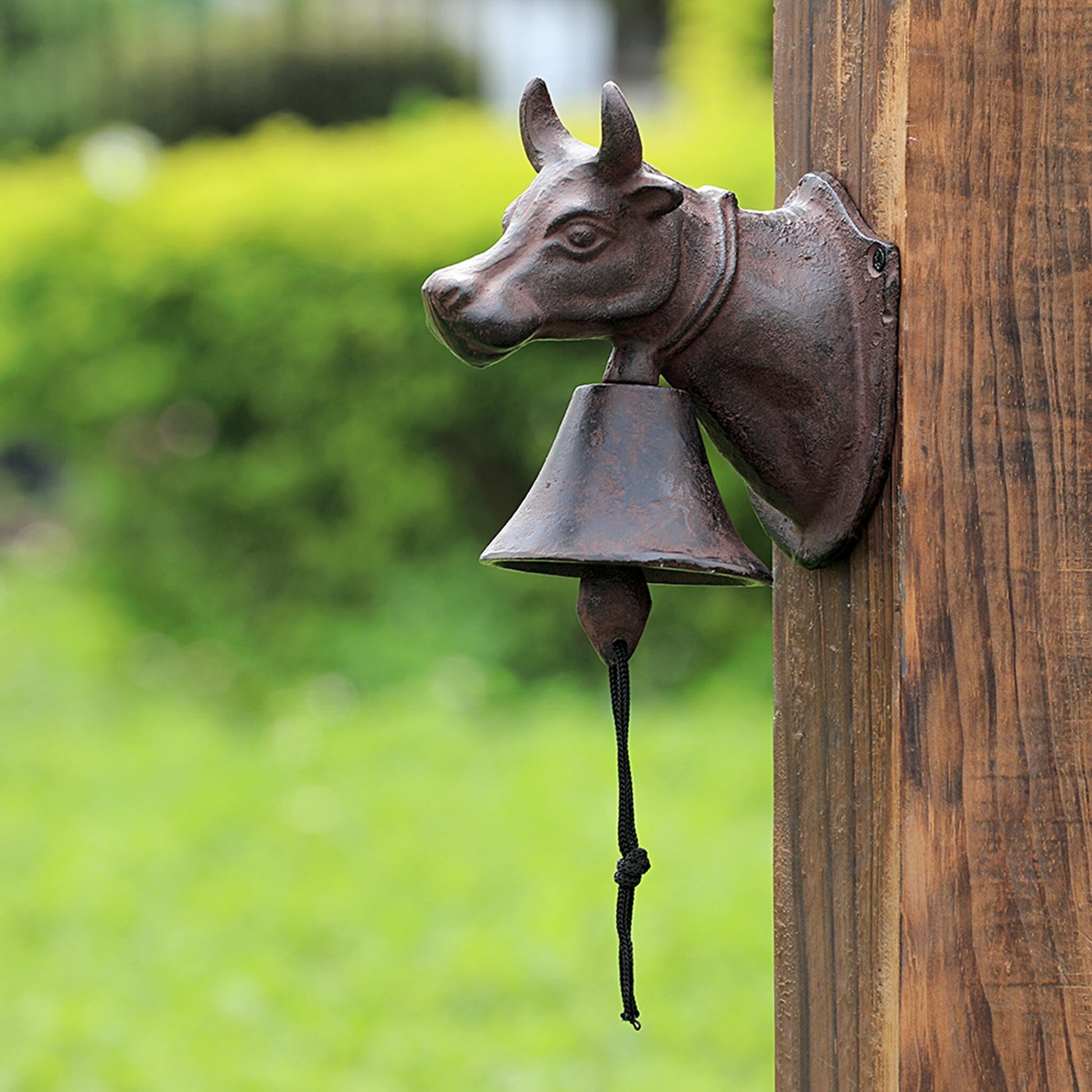 Bull Head Garden Bell By SPI Home | Garden Sculptures & Statues | Modishstore