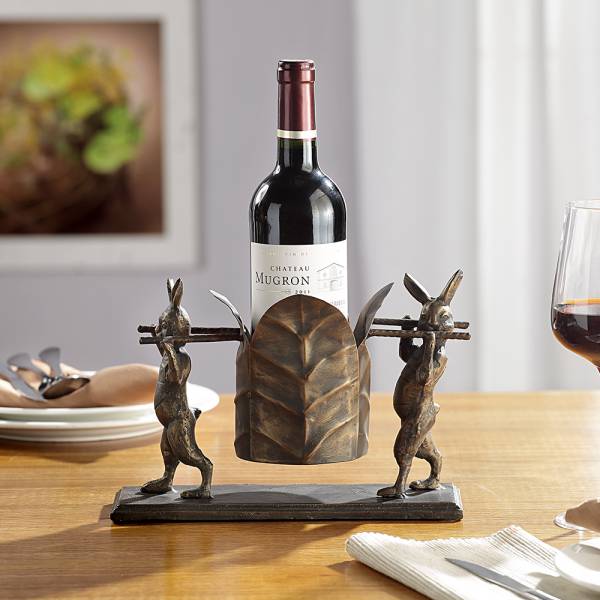 Rabbit Pair Wine Bottle Holder By SPI Home | Wine & Bar Accessories | Modishstore-3