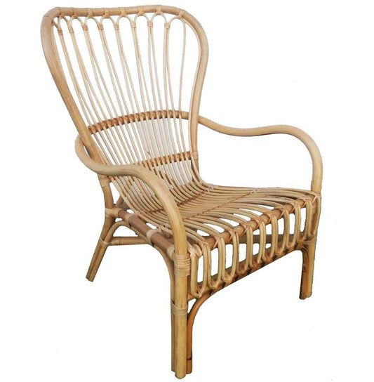 HomArt Rattan Arm Chair - Natural - Feature Image | Modishstore | Armchairs