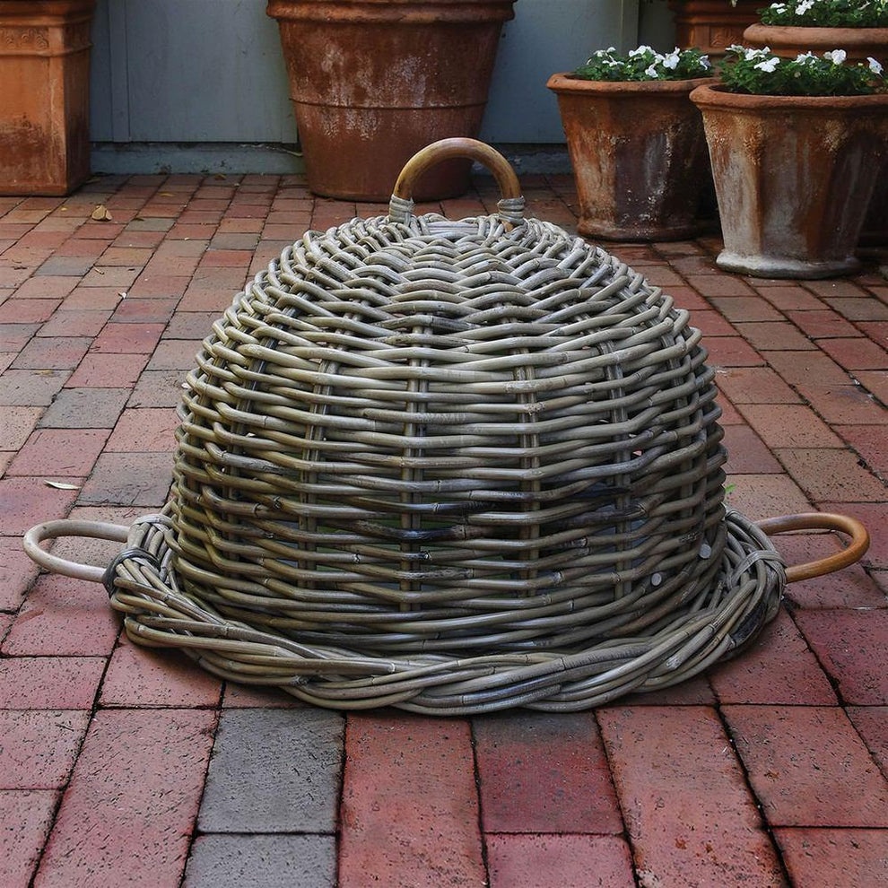 HomArt Hampton Rattan Food Cover - Rustique Dark Grey-4