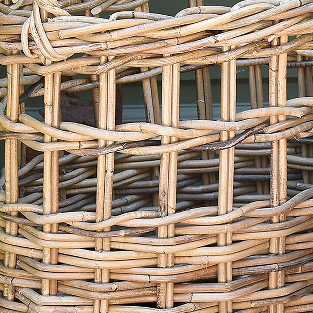 HomArt Newhaven Rattan Umbrella Baskets - Set of 2 - Rustique Grey - Feature Image-2