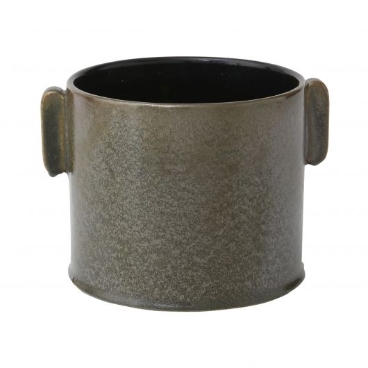 Clark Ceramic Black Pot Set Of 4 By Accent Decor | Planters, Troughs & Cachepots | Modishstore - 2