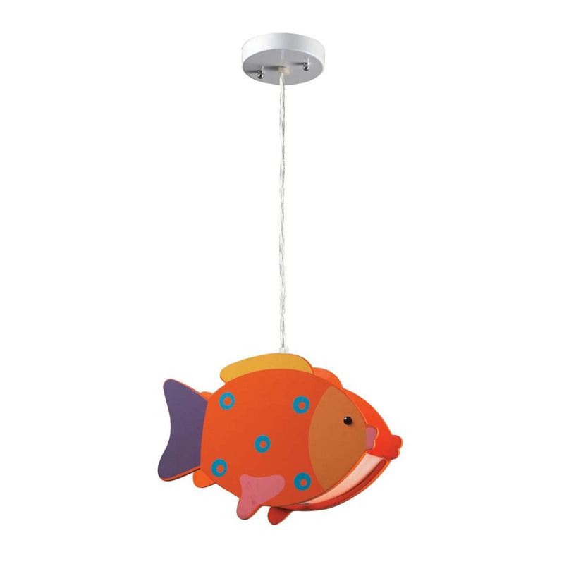 Novelty 1-Light Mini Pendant with Orange Fish Motif ELK Home | Pendant Lamps | Modishstore