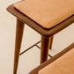 24" Brown Solid Wood and Leather Backless Counter Height Bar Chair By Homeroots | Bar Stools | Modishstore - 5
