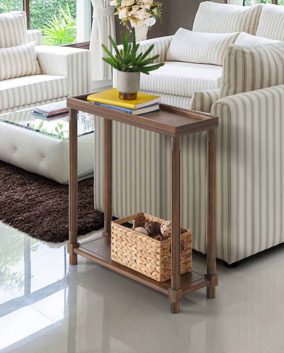 Set Of Two 24" Brown Wood Rectangular End Tables With Shelf By Homeroots | End Tables | Modishstore - 8