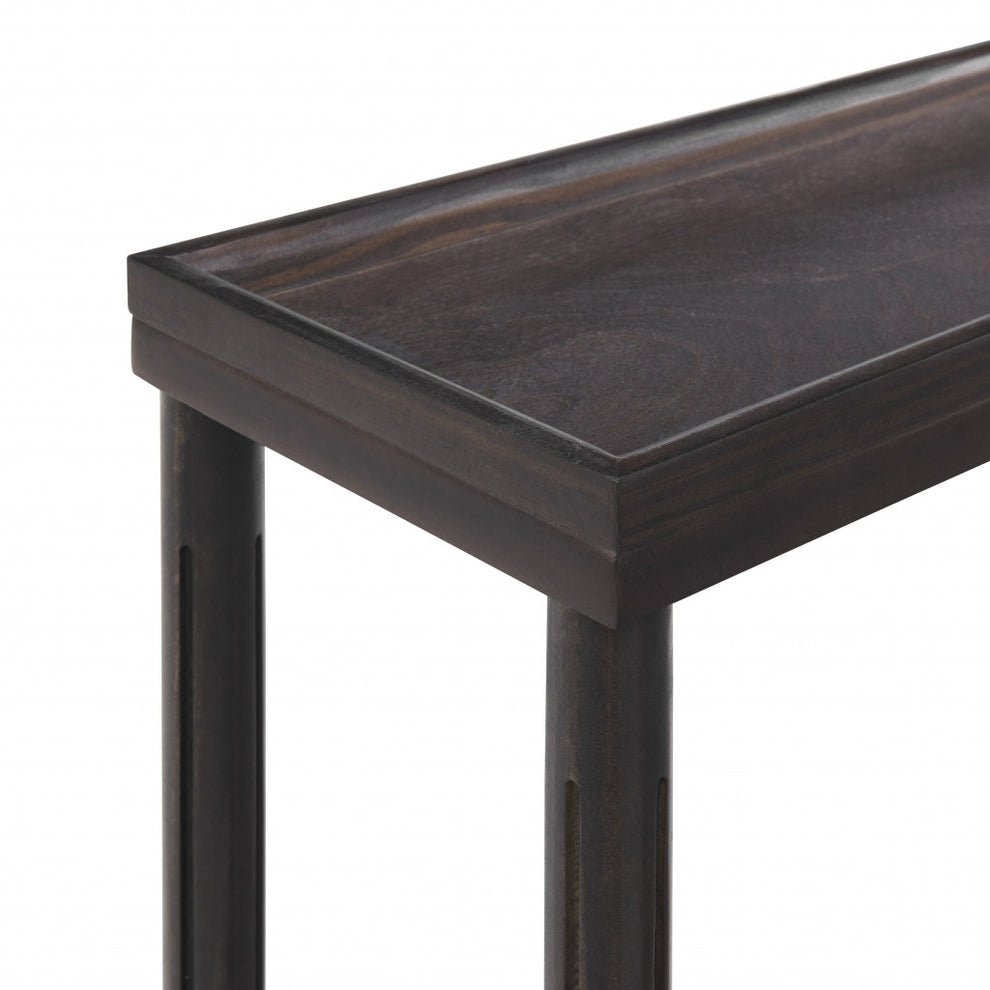 Set Of Two 22" Espresso Solid Wood End Tables With Shelf By Homeroots | End Tables | Modishstore - 7