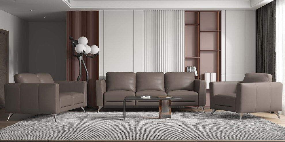 59" Brown Leather And Black Love Seat By Homeroots | Loveseats | Modishstore - 4