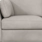 59" Dusty White And Brown Leather Love Seat By Homeroots