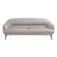 66" Gray And Black Leather Love Seat By Homeroots