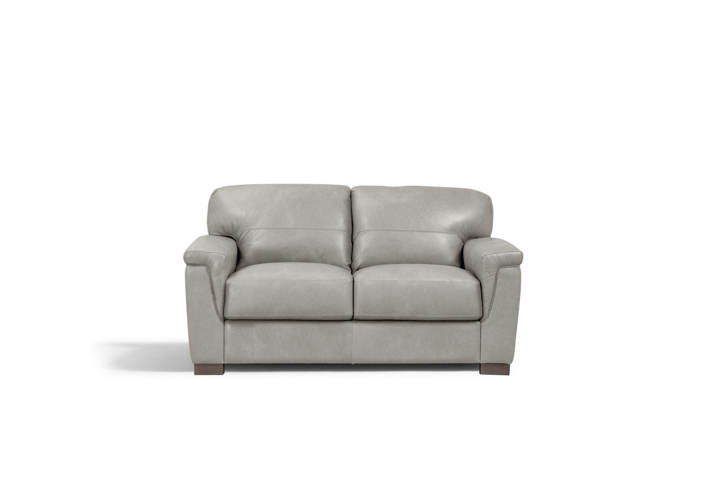 67" Gray Leather And Black Love Seat By Homeroots | Loveseats | Modishstore