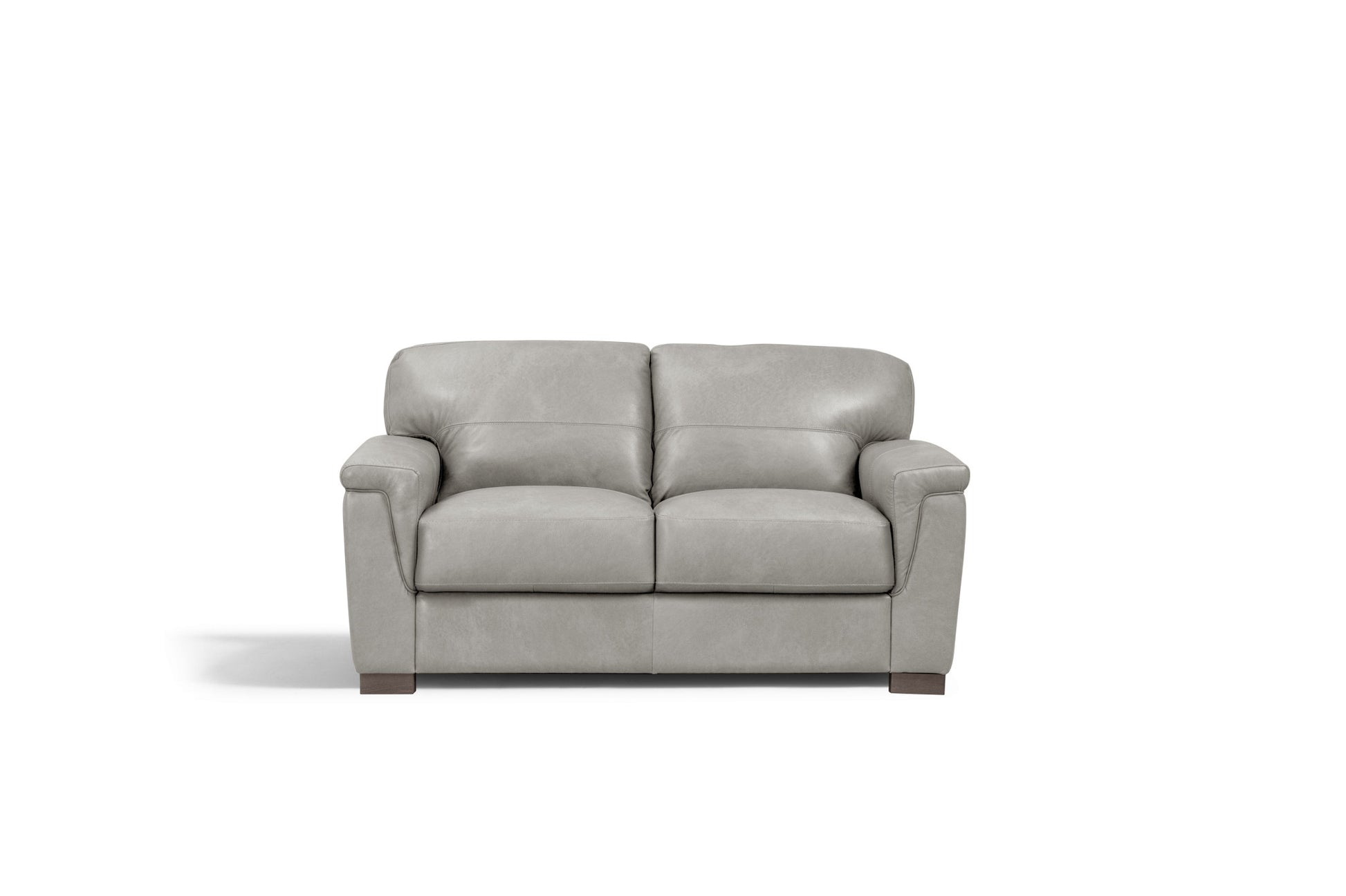 67" Gray Leather And Black Love Seat By Homeroots | Loveseats | Modishstore