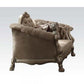 73" Bone Velvet Velvet Love Seat And Toss Pillows By Homeroots | Loveseats | Modishstore
