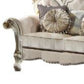 70" Gold And Pearl Velvet Love Seat And Toss Pillows By Homeroots | Loveseats | Modishstore - 4