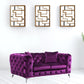 72" Purple And Silver Velvet Love Seat By Homeroots | Loveseats | Modishstore - 2
