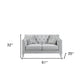 61" Light Gray And Off White Love Seat And Toss Pillows By Homeroots