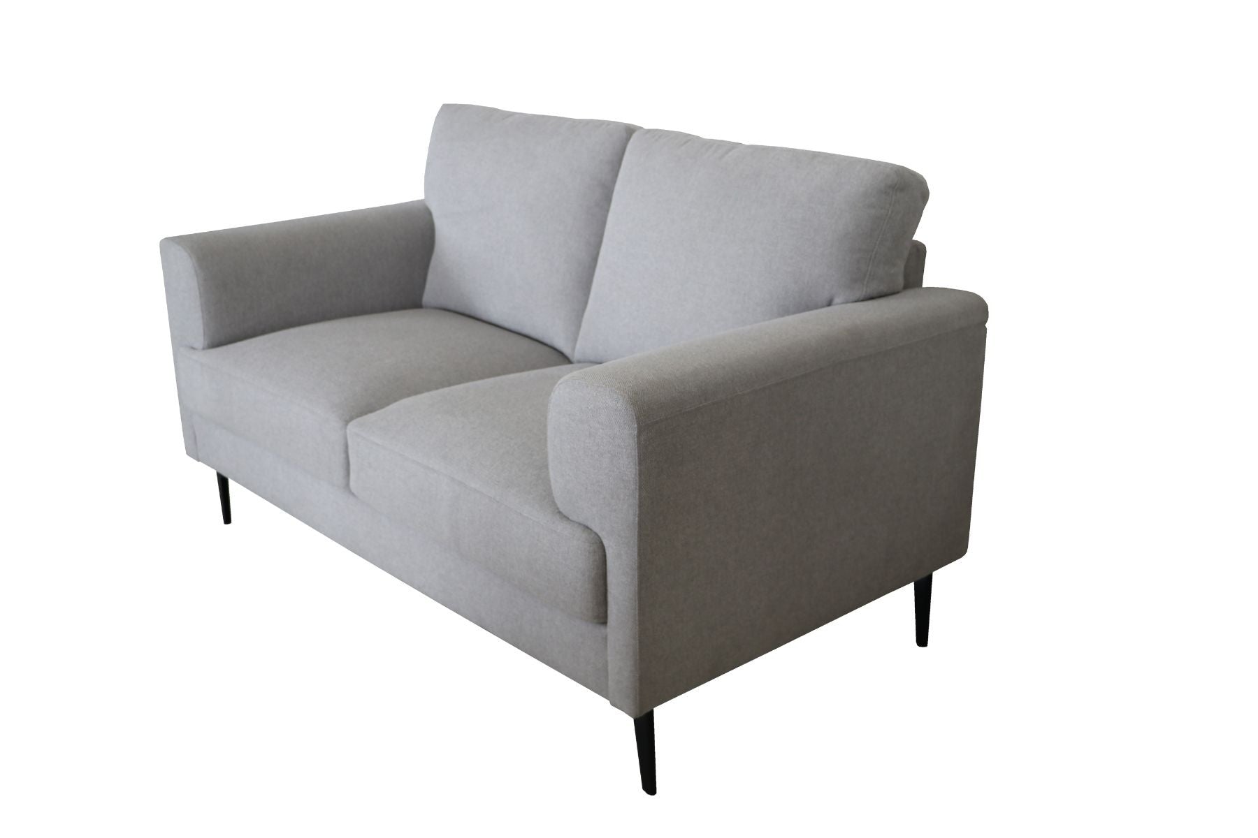 61" Light Gray 100% Linen And Black Love Seat By Homeroots | Loveseats | Modishstore