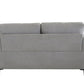 61" Light Gray 100% Linen And Black Love Seat By Homeroots
