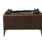 47" Distress Chocolate Top Grain Leather And Black Chair And A Half By Homeroots | Armchairs | Modishstore
