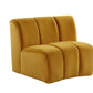 43" Yellow And Black Velvet Slipper Chair By Homeroots