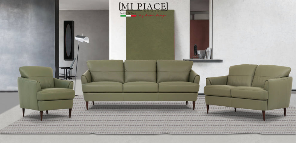 34" Moss Green Genuine Leather And Black Arm Chair By Homeroots | Armchairs | Modishstore - 4