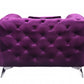 41" Purple Fabric And Black Tufted Arm Chair By Homeroots | Armchairs | Modishstore - 3