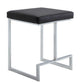 24" Black Faux Leather And Steel Backless Counter Height Bar Chair By Homeroots | Bar Stools | Modishstore