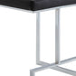 24" Black Faux Leather And Steel Backless Counter Height Bar Chair By Homeroots | Bar Stools | Modishstore - 4
