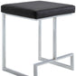 24" Black Faux Leather And Steel Backless Counter Height Bar Chair By Homeroots | Bar Stools | Modishstore - 5