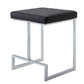 24" Black Faux Leather And Steel Backless Counter Height Bar Chair By Homeroots | Bar Stools | Modishstore - 2