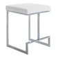24" White Faux Leather And Steel Backless Counter Height Bar Chair By Homeroots | Bar Stools | Modishstore