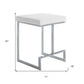 24" White Faux Leather And Steel Backless Counter Height Bar Chair By Homeroots | Bar Stools | Modishstore - 5